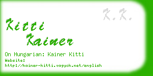 kitti kainer business card